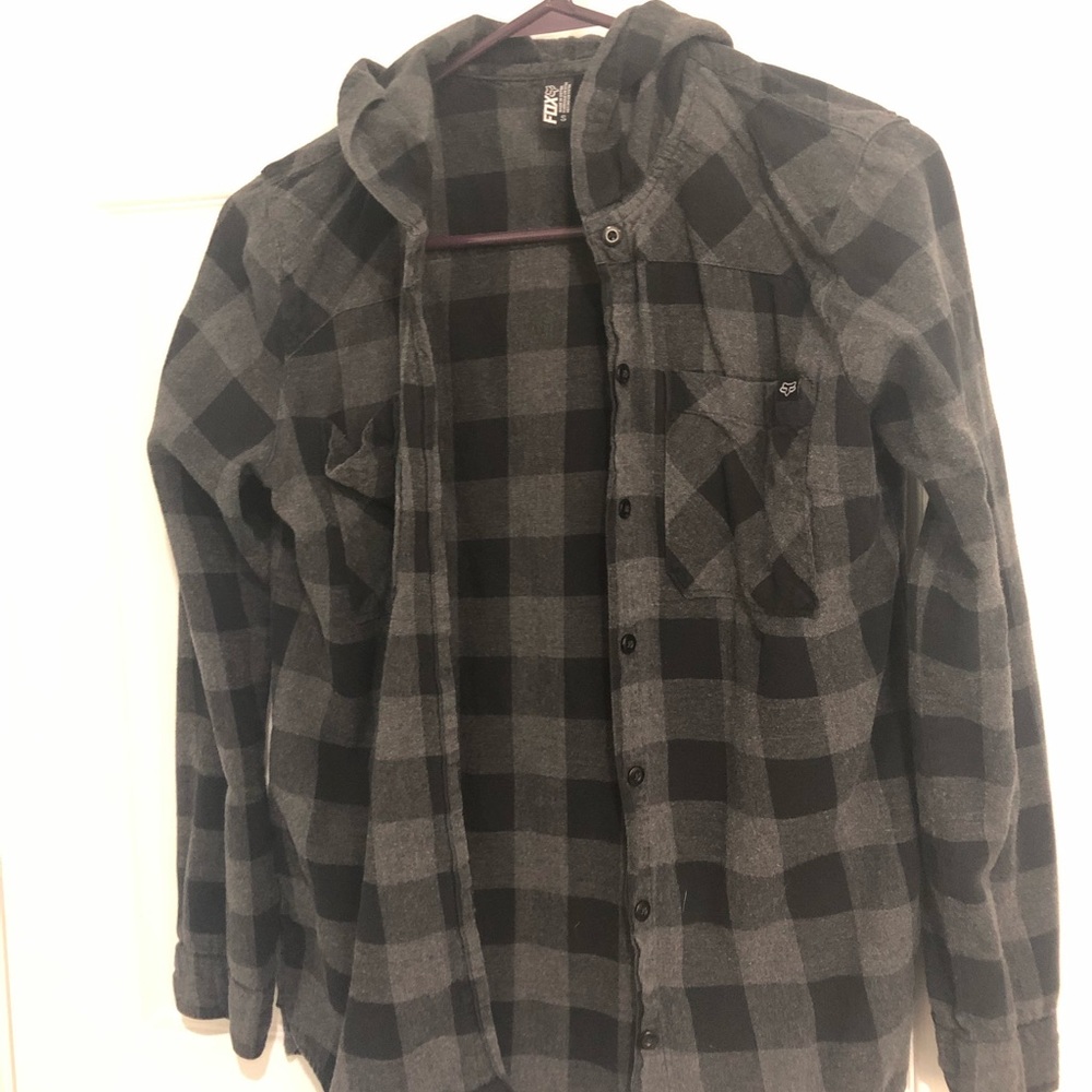 Fox hooded flannel